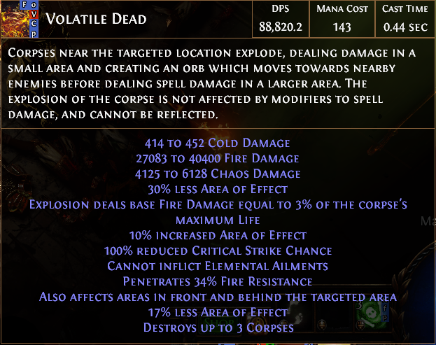 is volatile blood a hit or dmg poe