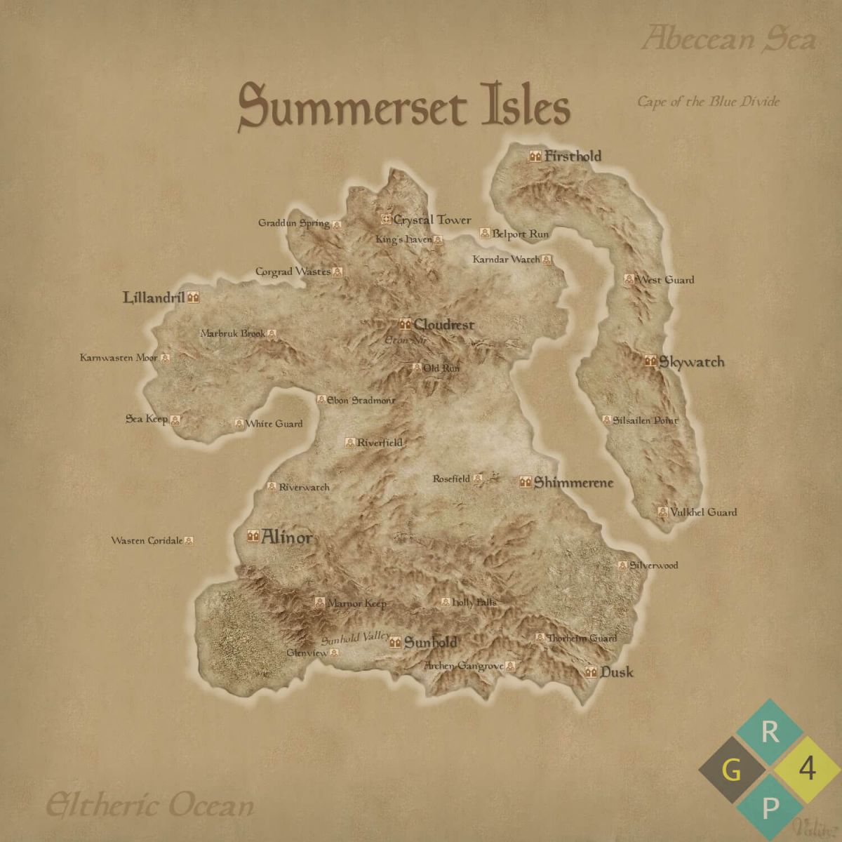 Map Of Summerset Isles The Elder Scrolls Online Map Of Summerset Isles Expansion - Www.r4Pg.com