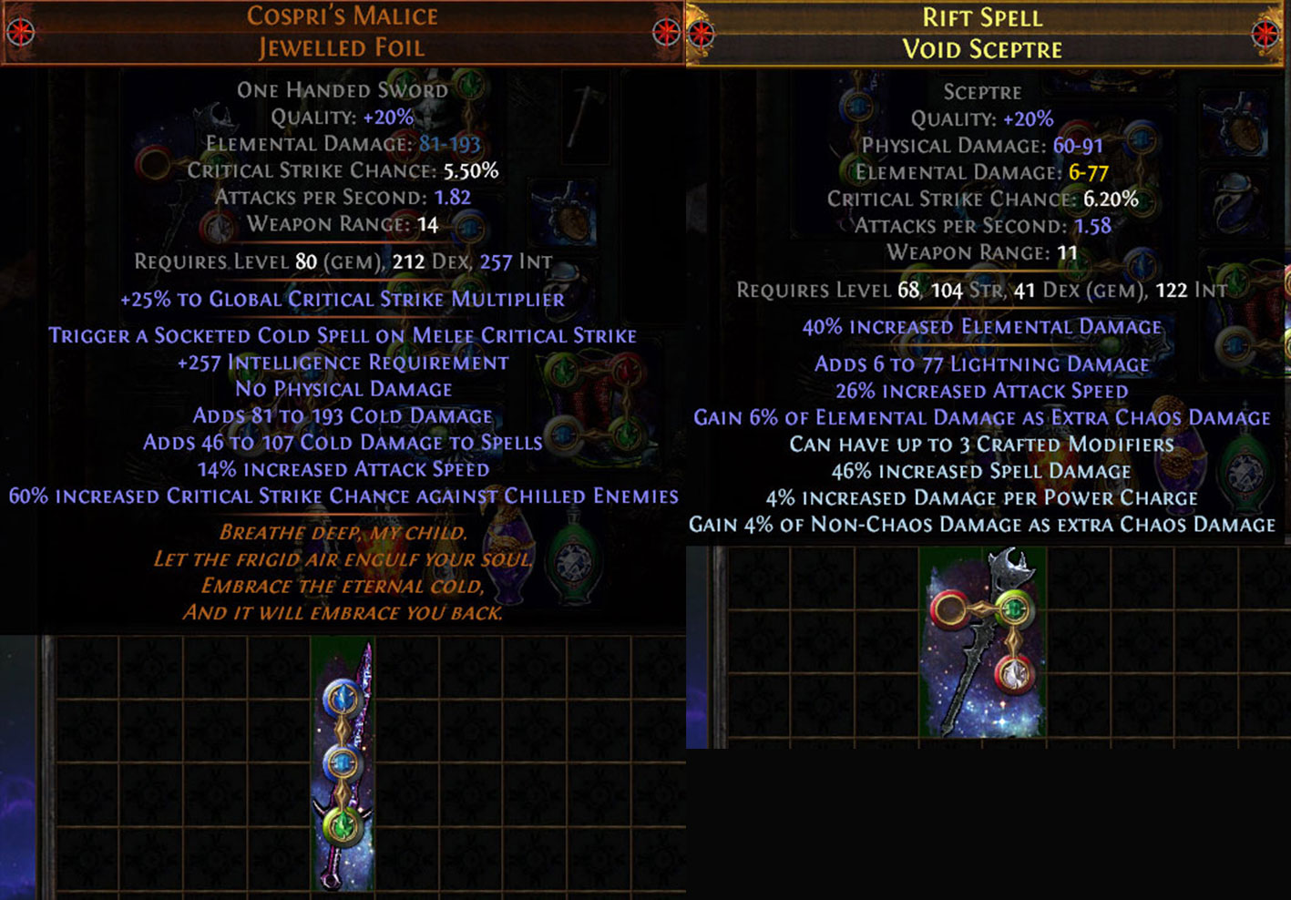 PoE 3.10 Delirium CoC Assassin Weapons