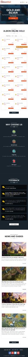 albionmall homepage mobile phone screenshot