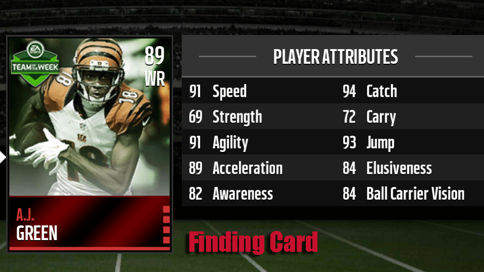 finding the madden card