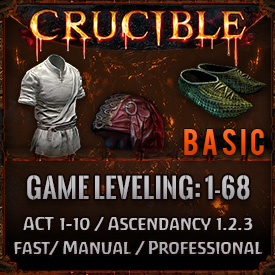 poe Crucible power leveling 1-68 basic