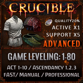 poe Crucible power leveling 1-80 Advanced