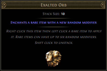 poe currency exalted orb