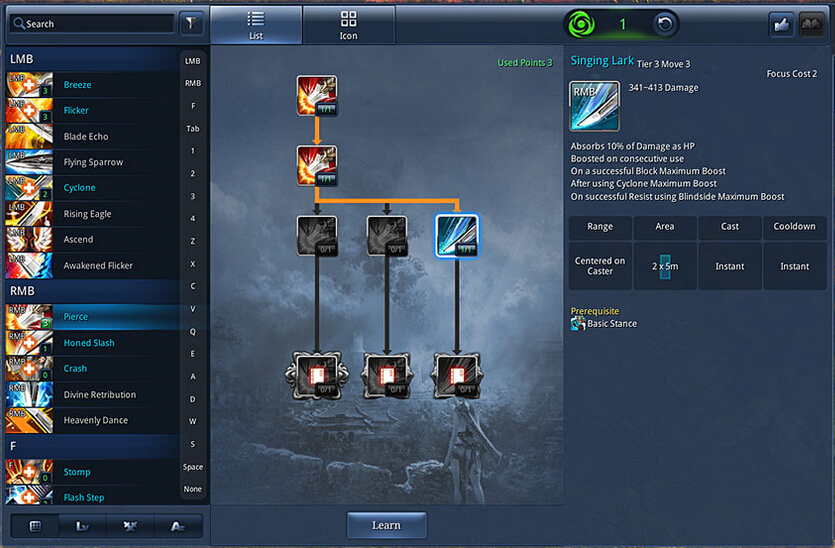 okaymmo:Blade and Soul Skill Trees