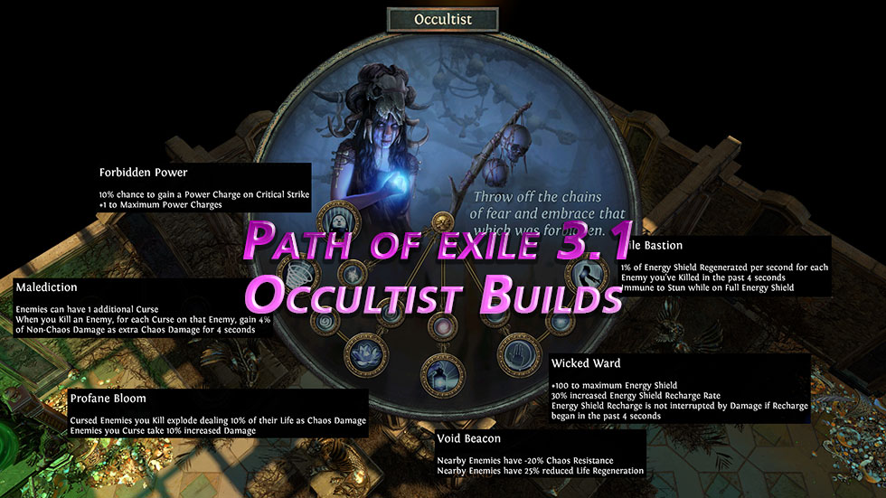 Path of exile 3.1 Occultist Builds