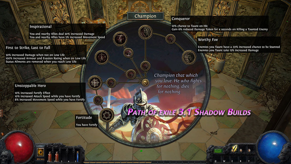 Path of exile 3.1 Shadow Builds