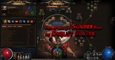 Path of exile 3.1 Sunder Build for Duelist Slayer 