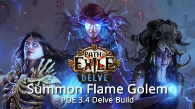POE 3.4 Delve Elementalist Build - Summon Flame Golem, Fast and Safe