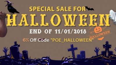POEHalloween Sale For 6% Off All Product Now!