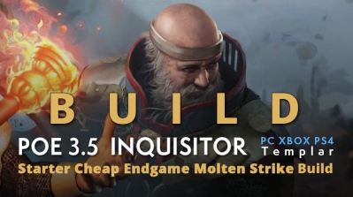 POE 3.5 Templar Inquisitor League Starter Molten Strike Build (PC,XBOX,PS4)- High Clear Speed, Cheap, Endgame