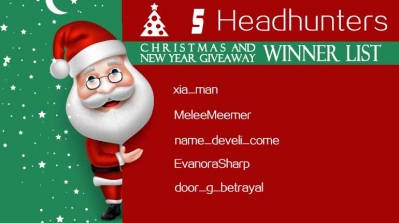 Christmas and New Year 5 Headhunters Winner List