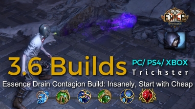 POE Synthesis Shadow Essence Drain Contagion Trickster Build
