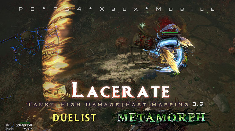 PoE 3.9 Duelist Lacerate Gladiator Tanky Build (PC,PS4,Xbox,Mobile)