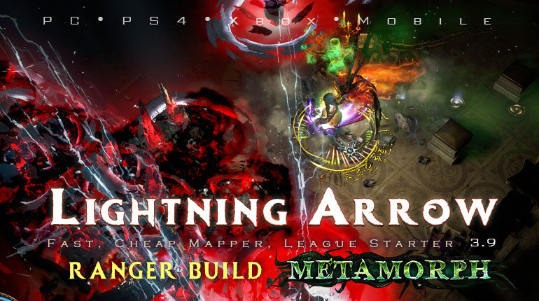 PoE 3.9 Ranger Lightning Arrow Deadeye Bow League Starter Build (PC,PS4,Xbox,Mobile)