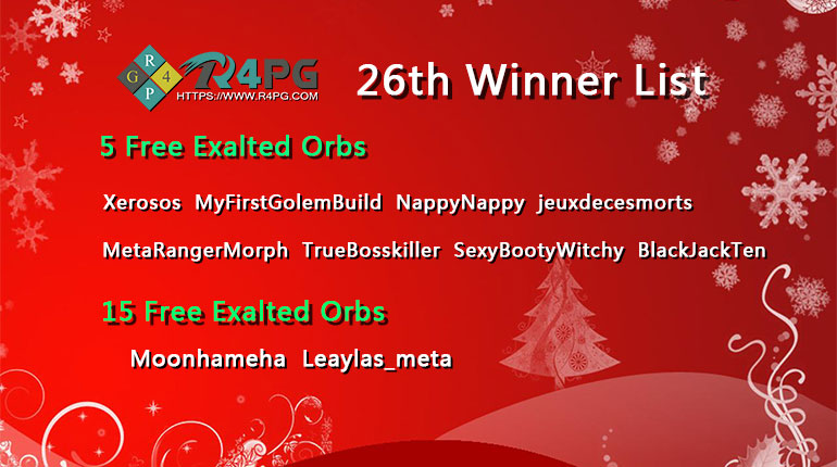 12/26/2019 Christmas Exalt Chaos Prize Winner !