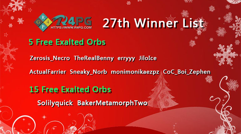 12/27/2019 Christmas Exalt Chaos Prize Winner !