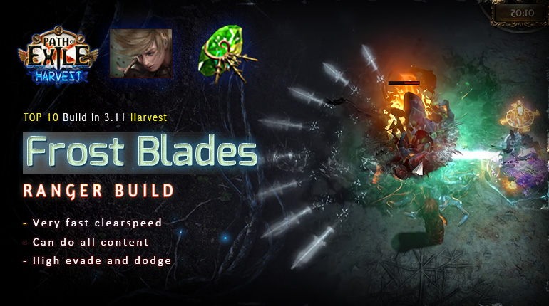 [Harvest] PoE 3.11 Ranger Frost Blades Raider Fast Build (PC,PS4,Xbox,Mobile)