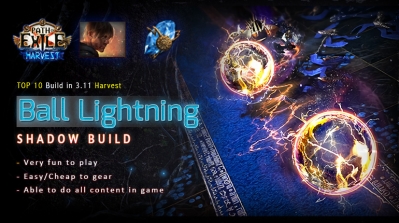 [Harvest] PoE 3.11 Shadow Ball Lightning Saboteur Easy Build (PC,PS4,Xbox,Mobile)