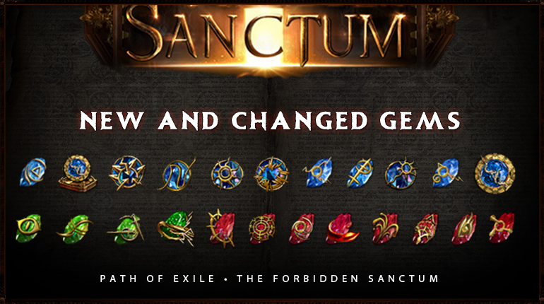 POE 3.20 New and Changed Gems in Sanctum